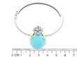 Vintage Turquoise Bangle with Diamonds Clasp
