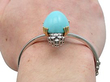 Vintage Turquoise Bangle Being Worn