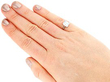 wearing GIA Certified Diamond Engagement Ring
