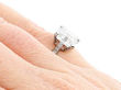 GIA Certified Diamond Engagement Ring on finger