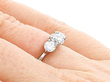 1.14 Carat Trilogy Ring Wearing Hand