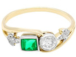 Antique Emerald Dress Ring