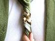 diamond gold leaf brooch on a tie