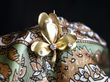 gold leaf brooch