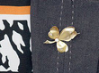 Antique Gold Leaf Brooch with Diamonds Wearing