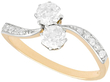 Antique 2 Stone Diamond Twist Ring