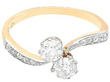 2 Stone Diamond Twist Ring 