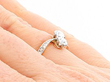 Antique 2 Stone Diamond Twist Ring side view