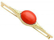 Yellow Gold and Coral Brooch