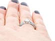 1990s Vintage Diamond Dress Ring Wearing Finger