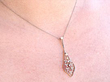 Diamond & Pearl Necklace Neck Wearing