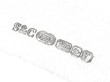 White Gold Diamond Band Set hallmarks