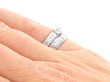White Gold Diamond Band Set Wearing
