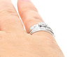 White Gold Diamond Band Set Wearing