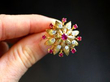 Statement Ruby Ring in Yellow Gold with diamonds
