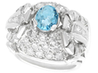 Vintage Oval Cut Aquamarine Ring