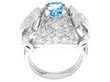 Vintage Oval Cut Aquamarine Ring