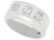 Unisex Trilogy Ring in White Gold