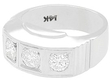 Unisex Trilogy Ring in White Gold