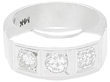Unisex Trilogy Ring in White Gold UK