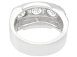 Unisex Trilogy Ring in White Gold