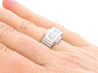 Wearing Unisex Trilogy Ring in White Gold