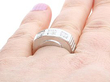 Unisex Trilogy Ring in White Gold wearing