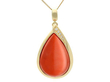 Coral and Yellow Gold Pendant 