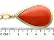 Coral and Yellow Gold Pendant 