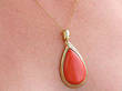Coral and Yellow Gold Pendant 