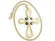 Pearl Cross Pendant Necklace