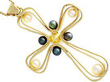Pearl Cross Pendant Necklace