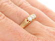 Victorian Diamond Ring wearing side view