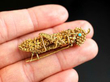 Holding Grasshopper Brooch