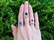 Cabochon sapphire ring outside