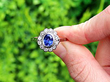 Oval Blue Sapphire and Diamond Ring