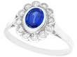 Oval Blue Sapphire and Diamond Ring