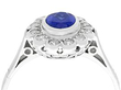 Oval Blue Sapphire and Diamond Ring
