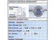 Oval Blue Sapphire and Diamond Ring grading card