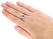Oval Blue Sapphire and Diamond Ring Wearing