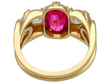 Victorian Oval Ruby and Diamond Ring back