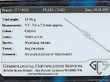 Victorian Pearl and Diamond Bracelet certificate