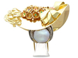 Vintage Mabe Pearl Brooch