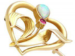 Art Nouveau Opal Brooch