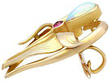Art Nouveau Opal Brooch