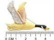 Vintage Gold Bird Brooch with Enamel