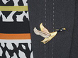 Vintage Gold Bird Brooch with Enamel