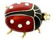 Enamel Vintage Ladybird Brooches
