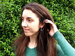 1920s Diamond Drop Earrings Wearing