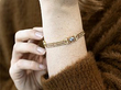 wearing aquamarine bracelet